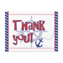 Nautische dank u briefkaarten