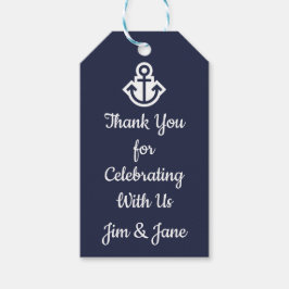 nautische dank u bruiloft cadeau Label Cadeaulabel