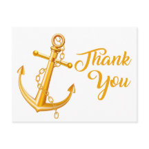 Nautische dank u Gold Anchor Wedding Beach Oceaan