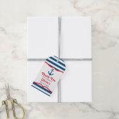 nautische dank u Label, anker Cadeaulabel (Met Touw)