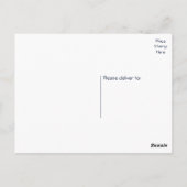 Nautische dank u Marine Blauw & Witte Strepen Briefkaart (Achterkant)