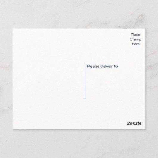 Nautische dank u Marine Blauw & Witte Strepen Briefkaart (Achterkant)