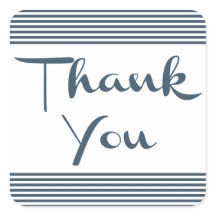 Nautische dank u Navy blauw en witte streep