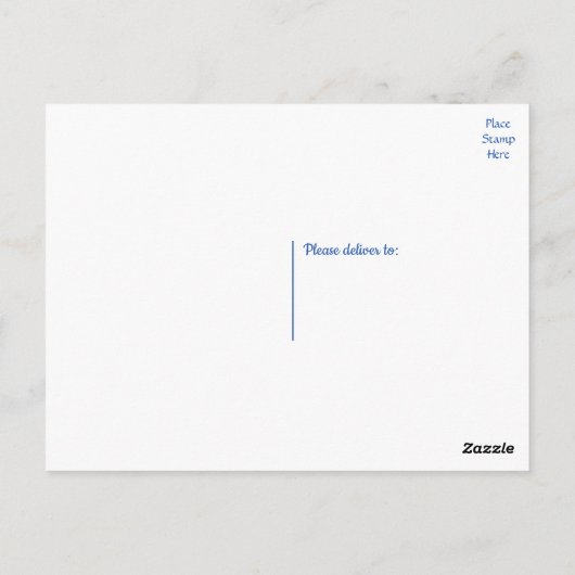 Nautische dank u Ocean Waves Blue Summer Wedding Briefkaart (Achterkant)