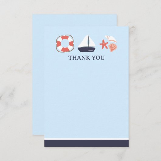 nautische dank u platte Kaart (Voorkant / Achterkant)