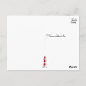 nautische dank u vuurtoren bruiloft strand zomer briefkaart (Achterkant)