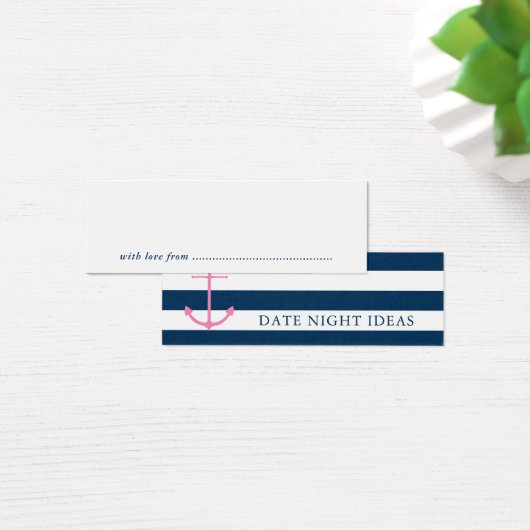 Nautische Datum Nacht Idee Vrijgezellenfeest Spel Mini Visitekaartjes (Bureau)