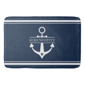 Nautische Decor Boot Anker Marine Wit Gepersonalis Badmat (Voorkant)