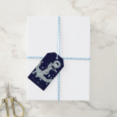 Nautische diamant anker bling glam strandfeest cadeaulabel (Met Touw)