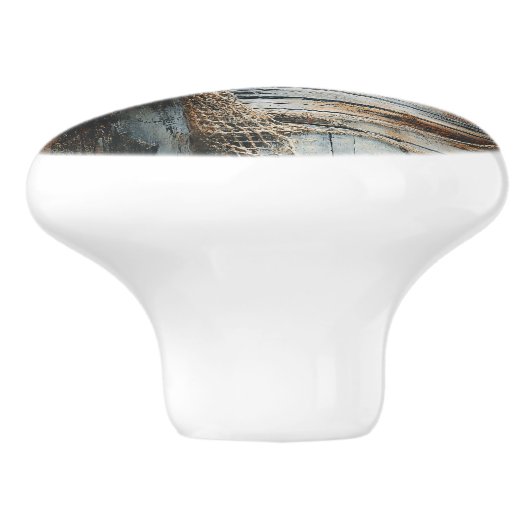 Nautische Dock en Lantaarn Waterverf Art Keramische Knop (Zijkant)