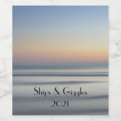 Nautische doopsel Eten en Drank Label Set Wijn Etiket (Enkel label)