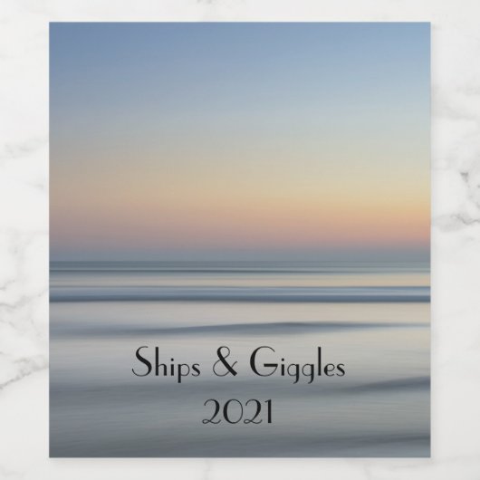 Nautische doopsel Eten en Drank Label Set Wijn Etiket (Enkel label)