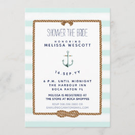 Nautische Douche de Bruid Infinity Knot Zee Foam Kaart