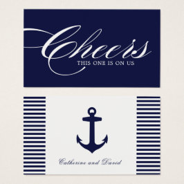 Nautische Drink Tickets - Pak van 100 Visitekaartjes