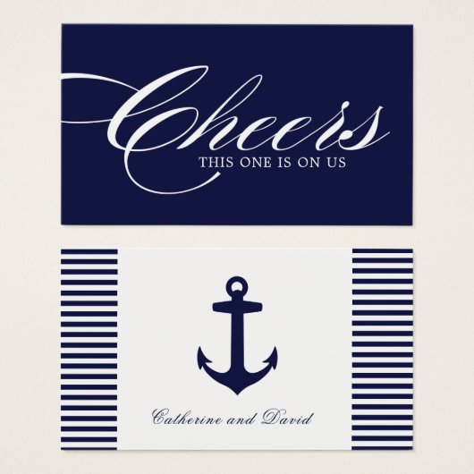 Nautische Drink Tickets - Pak van 100 Visitekaartjes (Voorkant /achterkant)