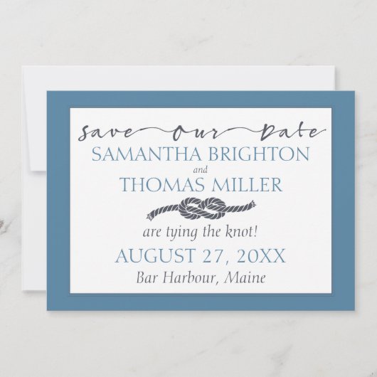 nautische eeuwigheidsknoop | Sla onze datum op Save The Date (Voorkant)