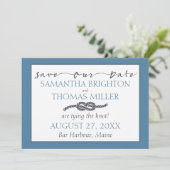 nautische eeuwigheidsknoop | Sla onze datum op Save The Date (Staand voorkant)