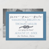 nautische eeuwigheidsknoop | Sla onze datum op Save The Date (Voorkant / Achterkant)