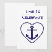 **NAUTISCHE EN LAKE-STIJL** ELKE UITNODIGING VOOR (Voorkant / Achterkant)