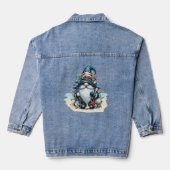 Nautische en Patriottische Gnome Vrouwen Denim Jac Jacket (Achterkant)