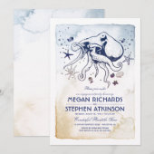 nautische engagementspartij van de octopus kaart (Voorkant / Achterkant)