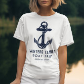 Nautische Familie Boottocht Marine Blauw Anker Cus Tri-Blend Shirt