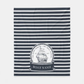 Nautische familie en bootnaam Modern Fleece Deken (Voorkant)