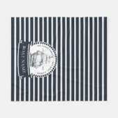 Nautische familie en bootnaam Modern Fleece Deken (Voorkant (Horizontaal))