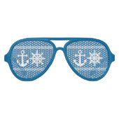 Nautische feestschoppen aviator zonnebril (Voorkant)