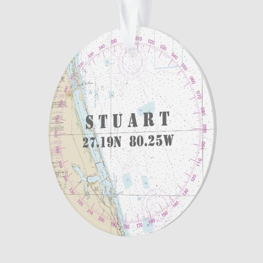 Nautische foto 2-zijdig Stuart FL herdenkingsmonum Ornament (voorkant)