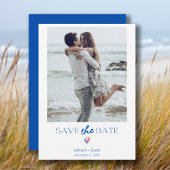 Nautische foto kreeft save the date uitnodiging