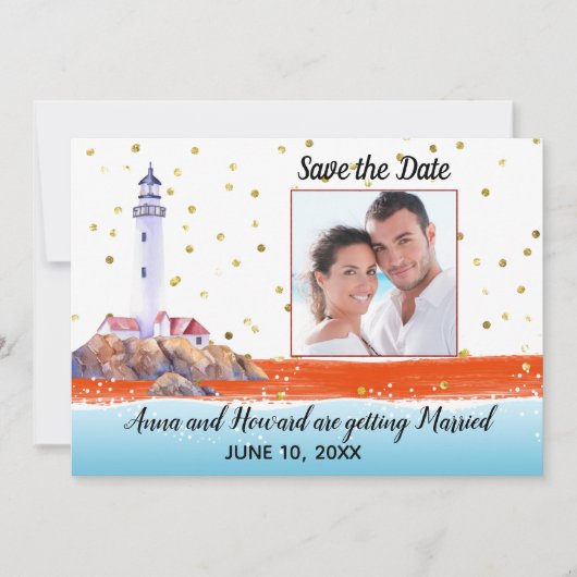 Nautische foto save the date (Voorkant)
