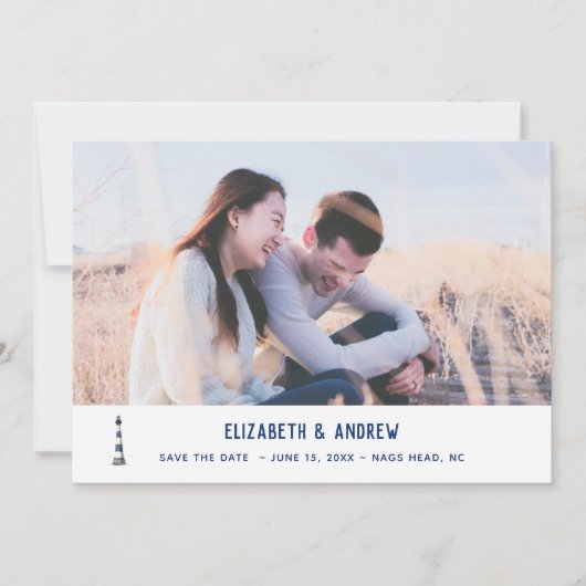 Nautische foto save the date (Voorkant)