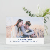 Nautische foto save the date (Staand voorkant)