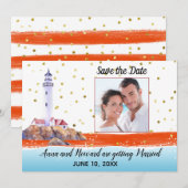 Nautische foto Sla de datum op Save The Date (Voorkant / Achterkant)