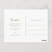 nautische foto strand bruiloft dank u briefkaart (Achterkant)