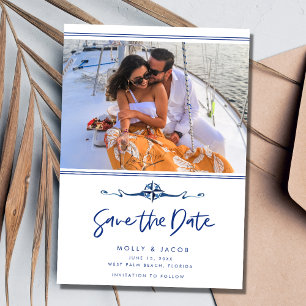 nautische foto strand bruiloft save the date