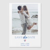 Nautische Fotokreeft Save the Date Magnet Magnetische Uitnodiging (Voorkant)