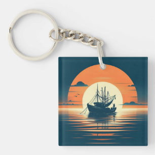 /Nautische garnaal/visserij Sleutelhanger