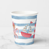 Nautische Gender Neutrale Waterverf Kleurrijk Papieren Bekers (Voorkant)