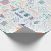 Nautische geschenkverpakking-1 cadeaupapier (Hoek)