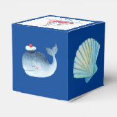 Nautische Geslachtsneutrale Waterverf Baby shower Bedankdoosjes (Achterkant)