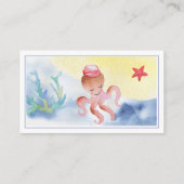 Nautische Geslachtsneutrale Waterverf Luier Raffle Informatiekaartje (Achterkant)