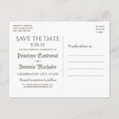  Nautische Gold Foil Wedding Save the Date Aankondigingskaart (Achterkant)