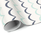 Nautische golven cadeaupapier (Rol Hoek)