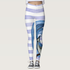 Nautische golven en ankerLeggings Leggings