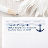 Nautische golven en bootanker etiket (Insitu)