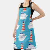 Nautische golven: Vuurtoren Cruiser Patroon. Schort (Insitu)