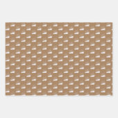 Nautische goud en wit schip zeilboot inpakpapier vel (Voorkant 3)