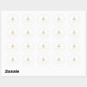 Nautische gouden anker Sticker (Vel)